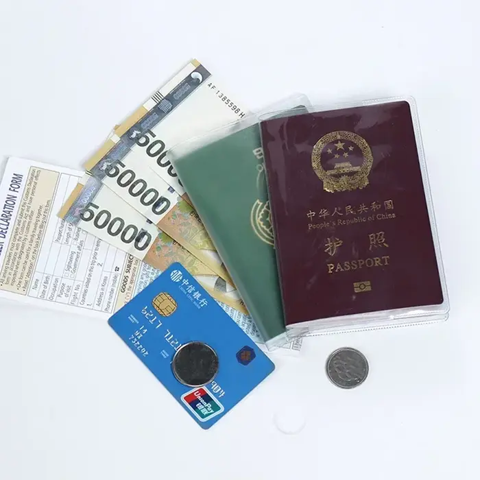1 pièces couverture de passeport PVC étui étanche
