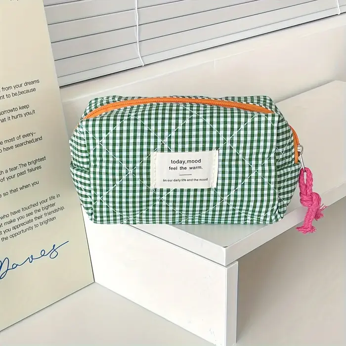 Pochette octogonale à carreaux rétro