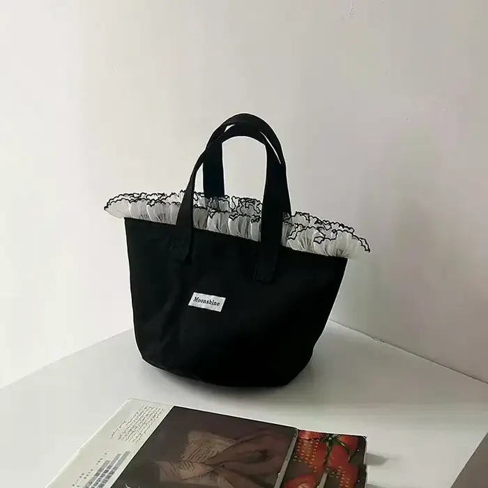 Sac fourre-tout en toile de dentelle Ins coréen