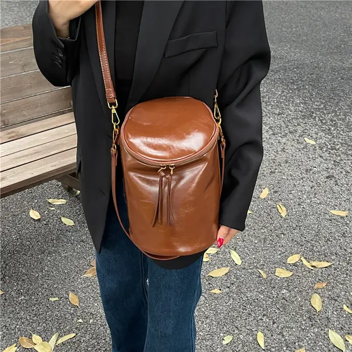 Sac à bandoulière seau Vintage pour femmes