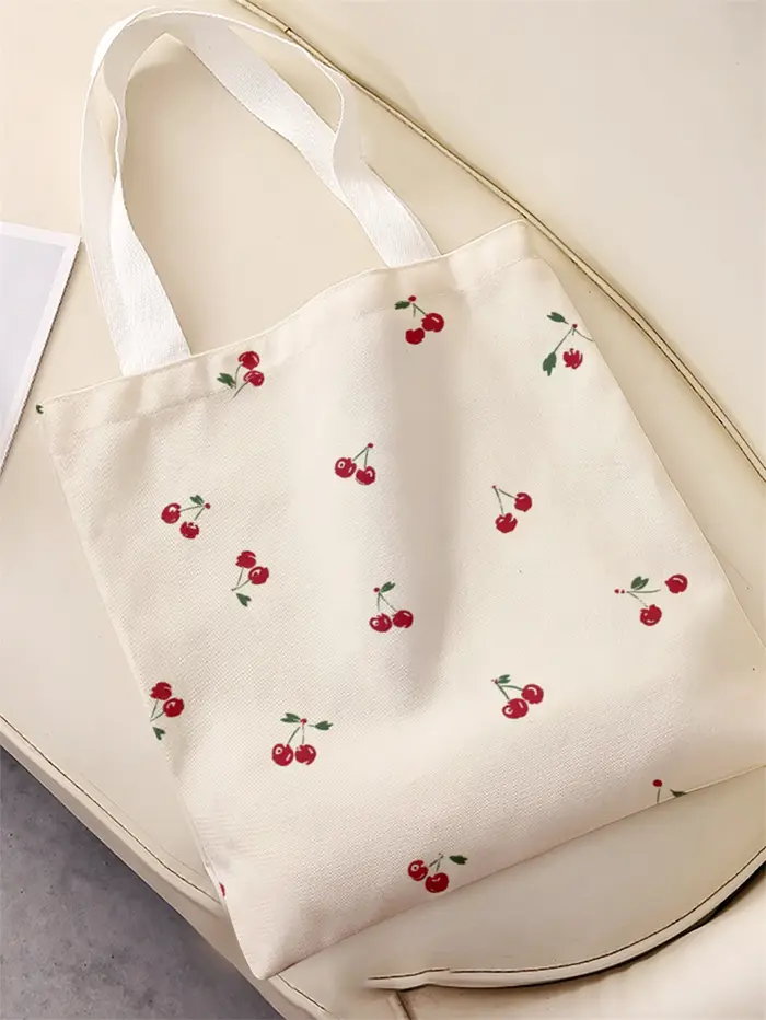 Sac à main décontracté imprimé motif cerise