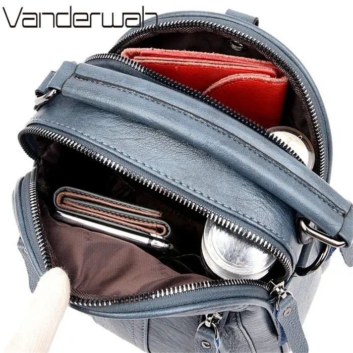 Sac à dos en cuir multifonction 4 en 1 pour femmes