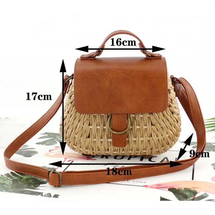 Sac à main en rotin tissé vintage