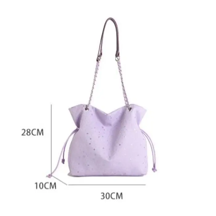 Sac seau à cordon imprimé étoiles pour femmes