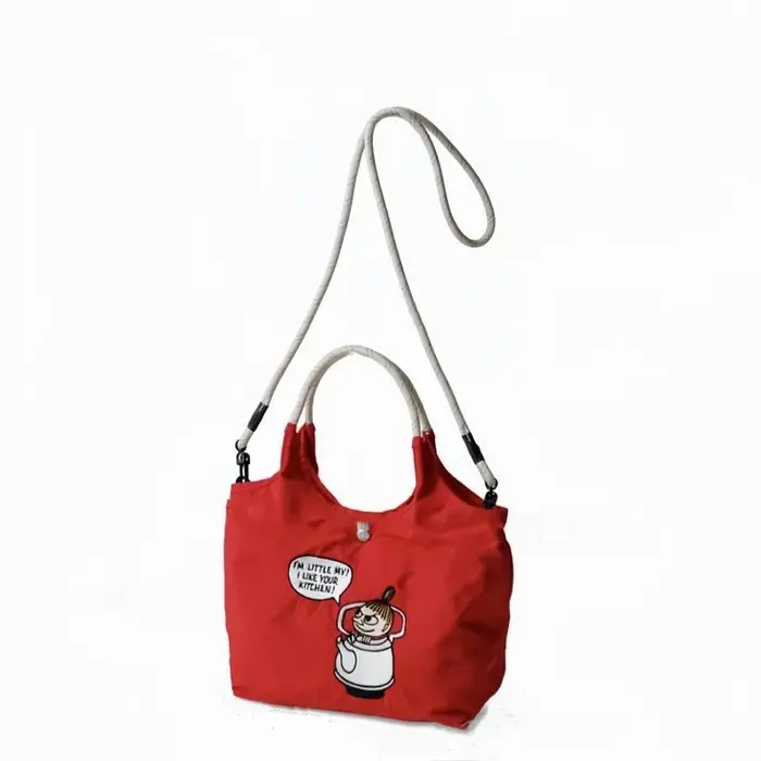 Nouveau sac bandoulière brodé de la série Moomins, style dessin animé, tendance, kawaii, multifoncti