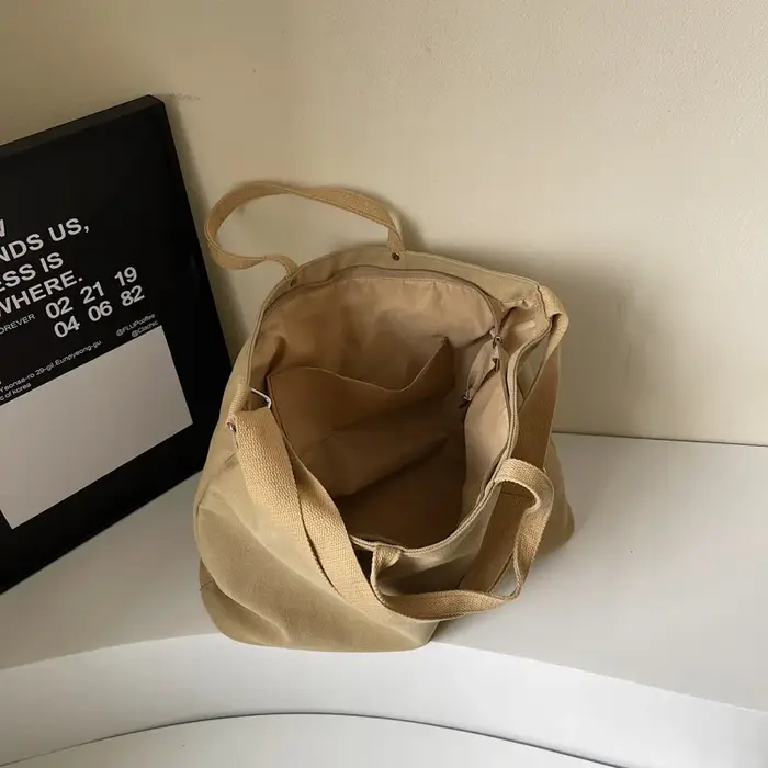 Sac fourre-tout en toile grande capacité