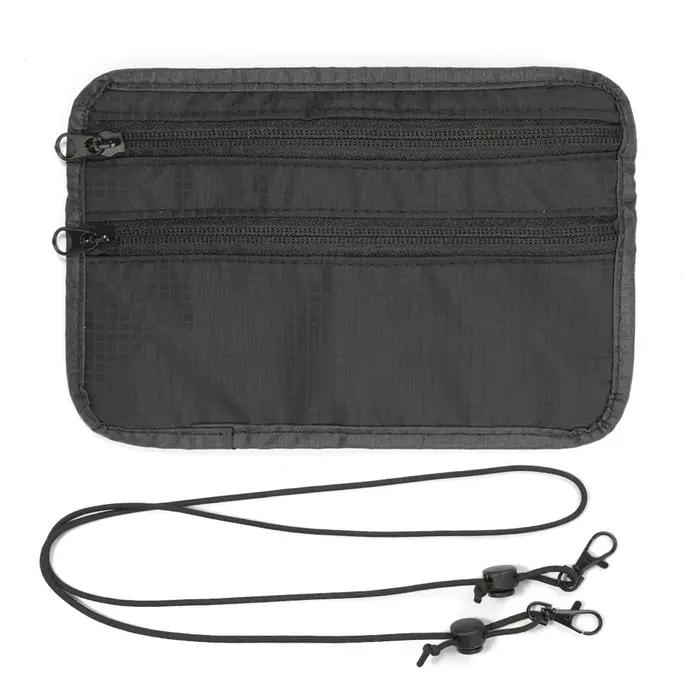Poudres porte-passeport pour voyage, porte-monnaie à fermeture éclair, portefeuille de cou, évalué p