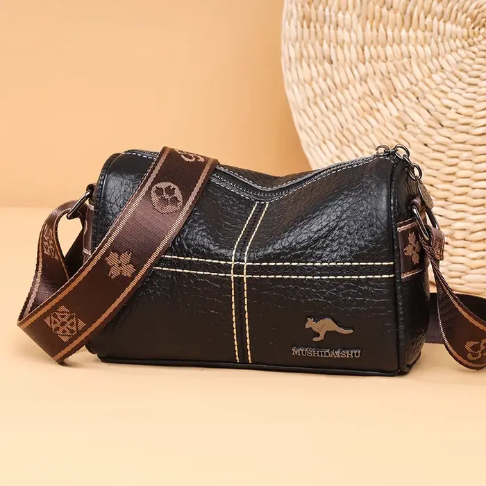 Sac à bandoulière en cuir véritable pour femme