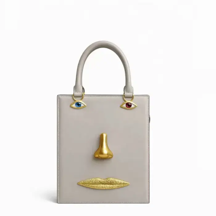 Sac à main de luxe en cuir noir pour femme