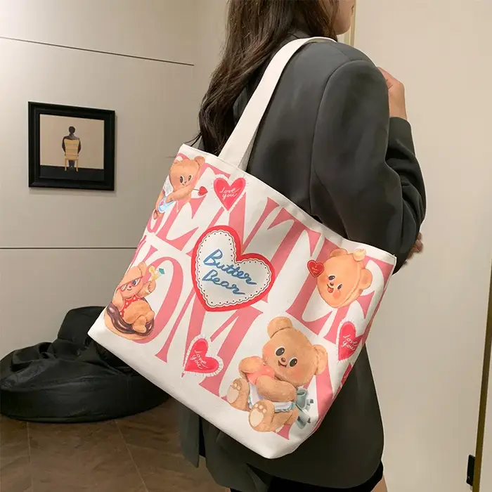 Sac fourre-tout en toile Butter Bear pour femme