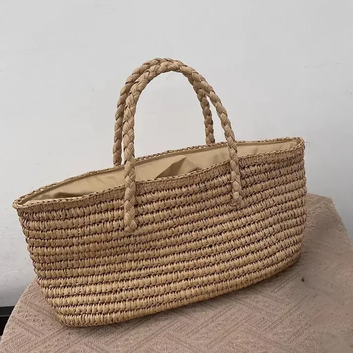 Sac de plage horizontal élégant avec cordon de serrage