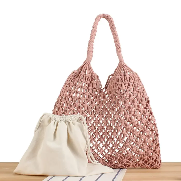 Sac à main bandoulière bohème en crochet ajouré à une épaule avec poche intérieure