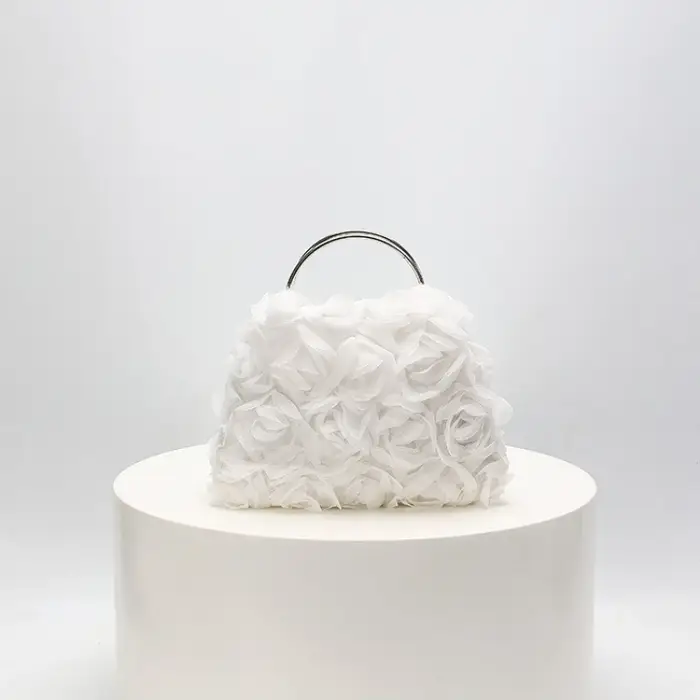 Sacs fourre-tout de luxe à fleurs roses pour femmes