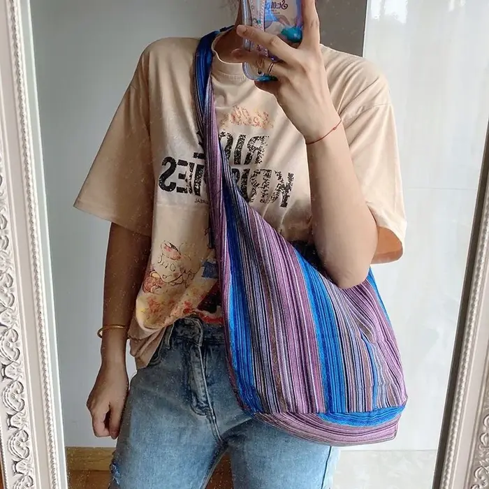 Sac à bandoulière Vintage bohème Chic en toile