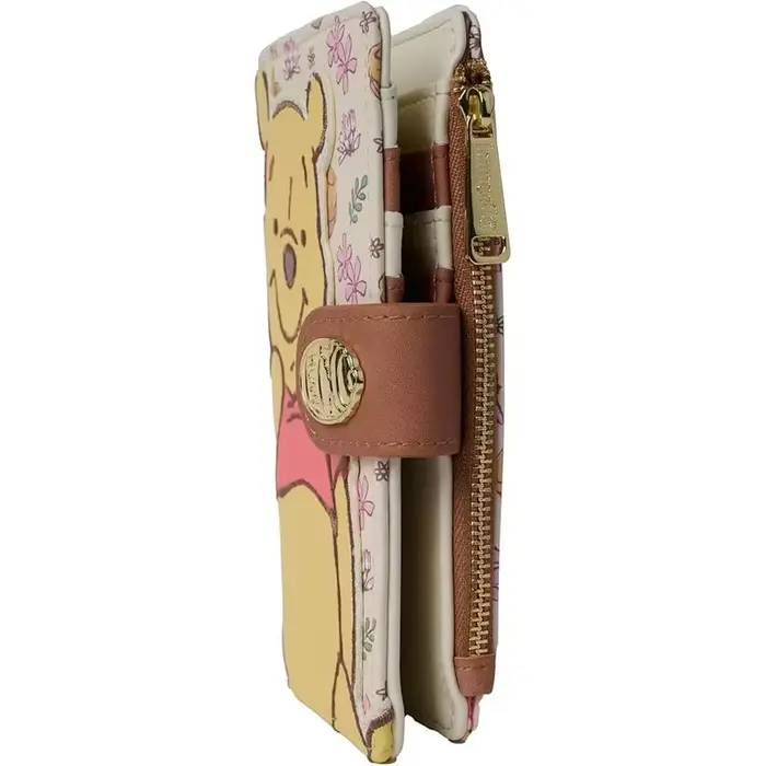 Loungefly Winnie l'ourson portefeuille pour femmes mignon petit sac à main en cuir court sac de carte bancaire avec dessin animé ourson conception cadeaux
