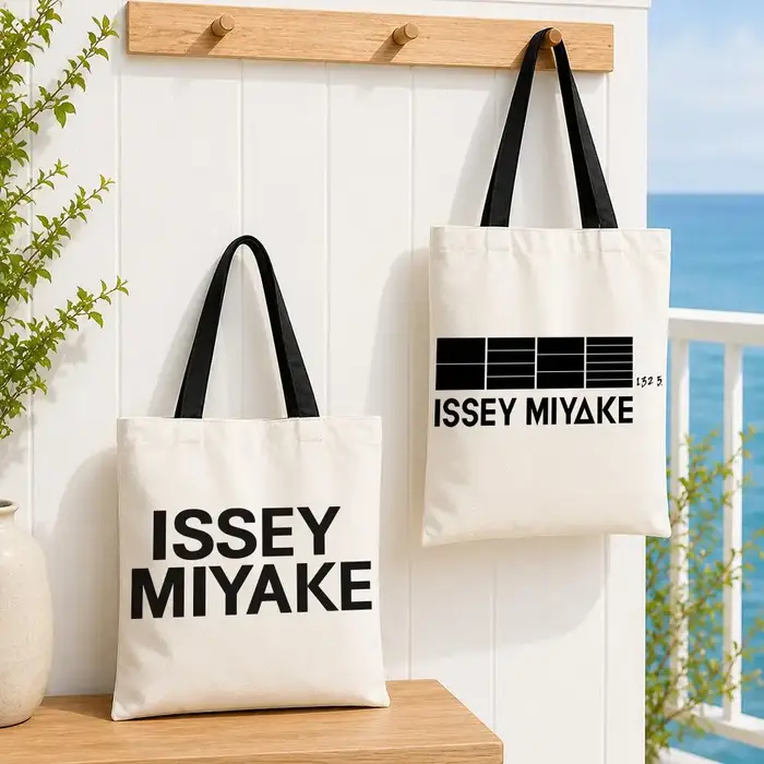 Sacs de rangement de marque I-ISSEY M-MIYAKE, sac en toile pour femmes, sac fourre-tout de grande capacité, sac à bandoulière pour le shopping et l'école