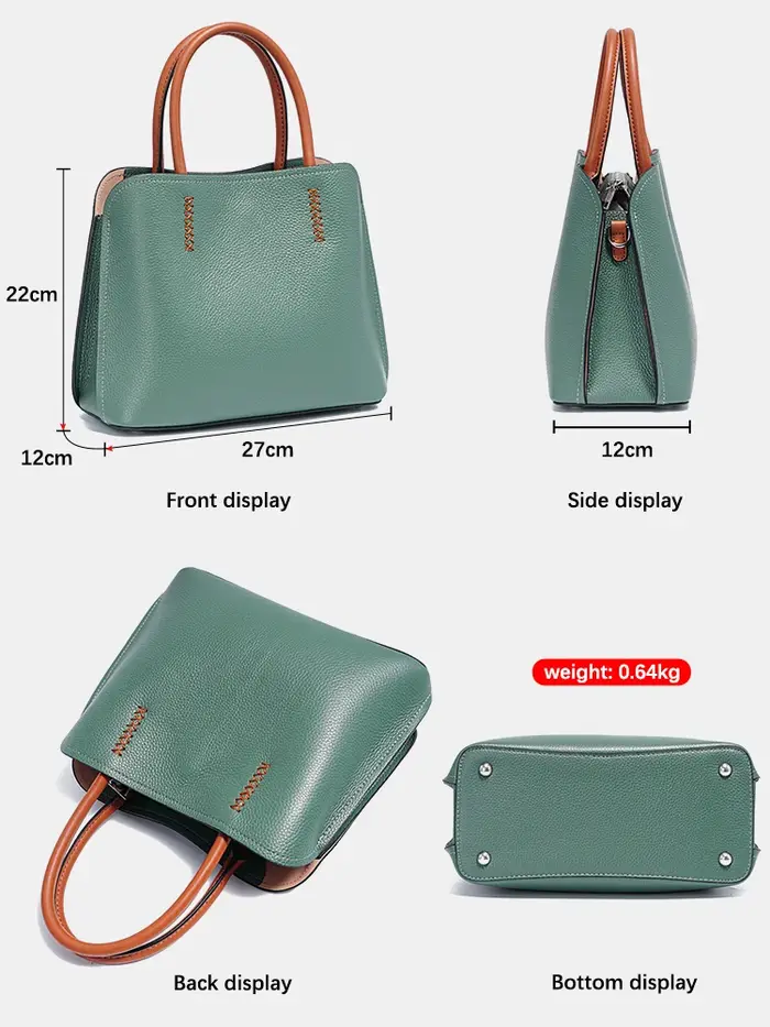 Sac Shopper Zency en Cuir Véritable pour Femme – Sac à Bandoulière Designer