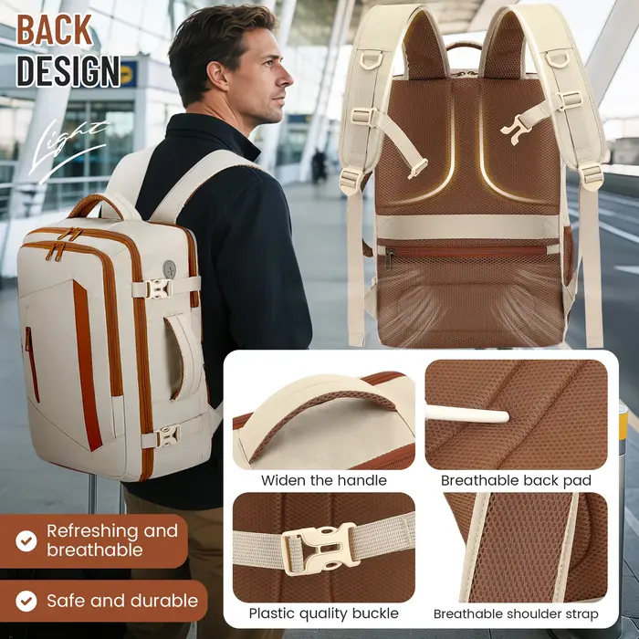 Sac à dos de voyage pour femme ; sac à dos conforme aux normes des compagnies aériennes