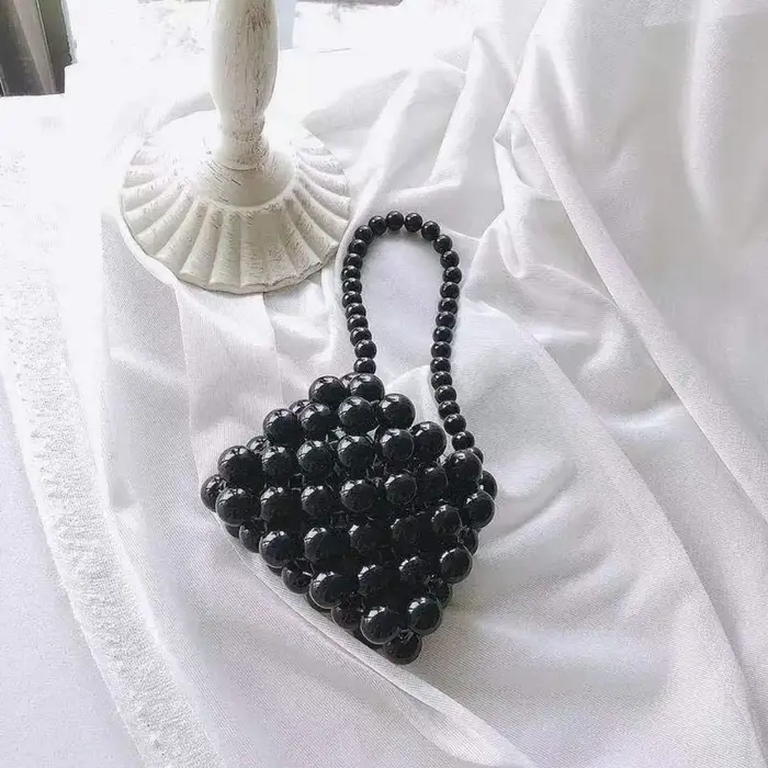 Mini sacs à main créatifs en perles pour femmes, sac à bandoulière sous les bras, sacs à main décora