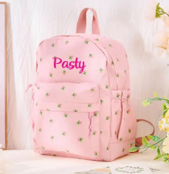 Sac à dos personnalisé pour tout-petits, sac à dos Floral brodé pour enfants, sac pour livre d'âge préscolaire, sac à dos pour enfants, sac pour garçons et filles