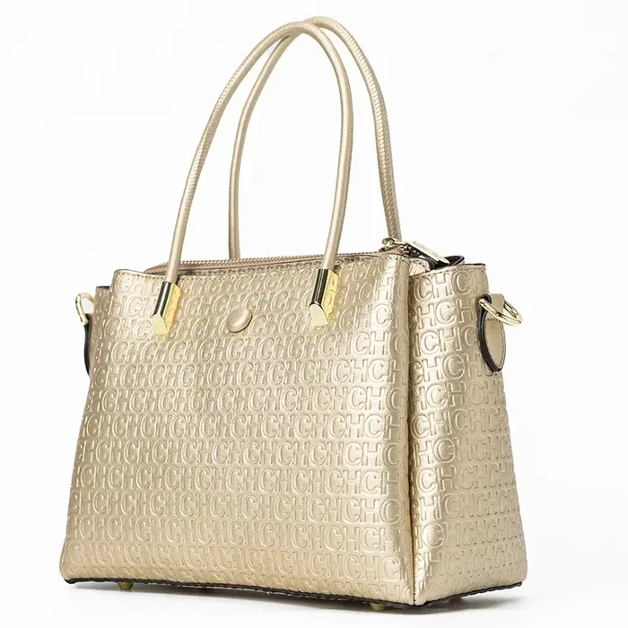 Haute qualité connexion en métal marque monogramme impression Vintage mode femmes sac fourre-tout gr