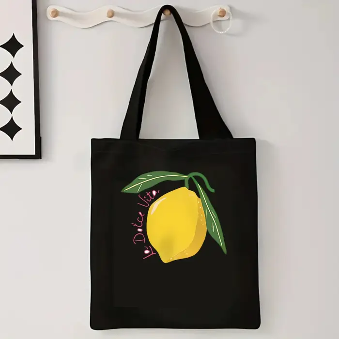 Sac fourre-tout en toile La Dolce Vita Lemon
