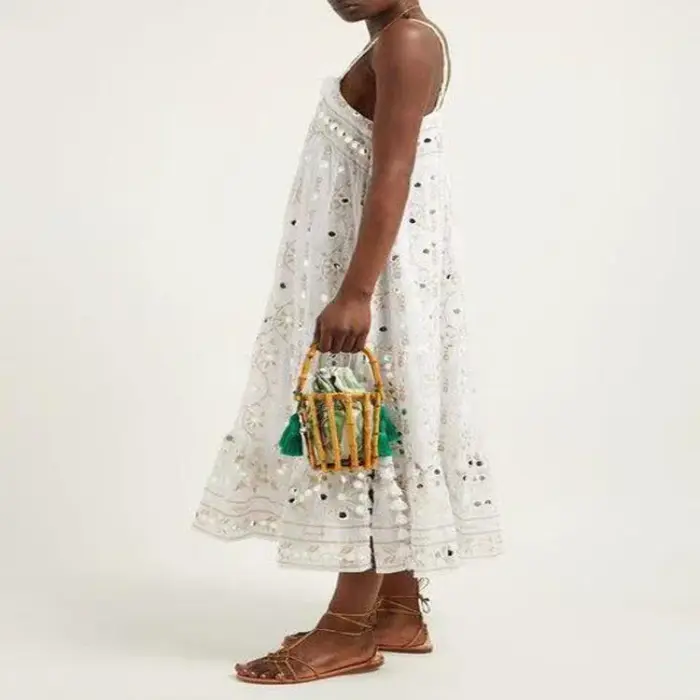 Sac rond tissé en bambou