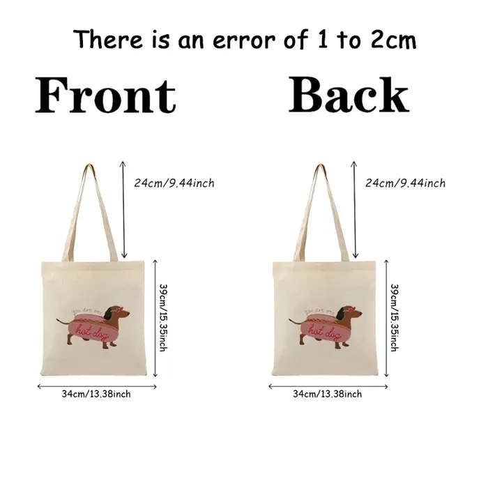 Sacs fourre-tout brodés à motif de chien Leon pour femmes et filles
