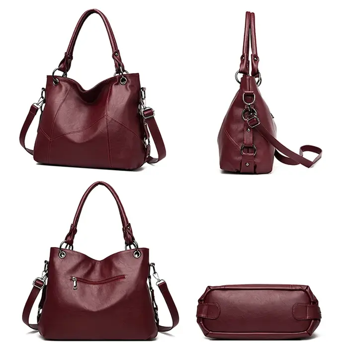 Sacs à main en cuir souple véritable pour femmes