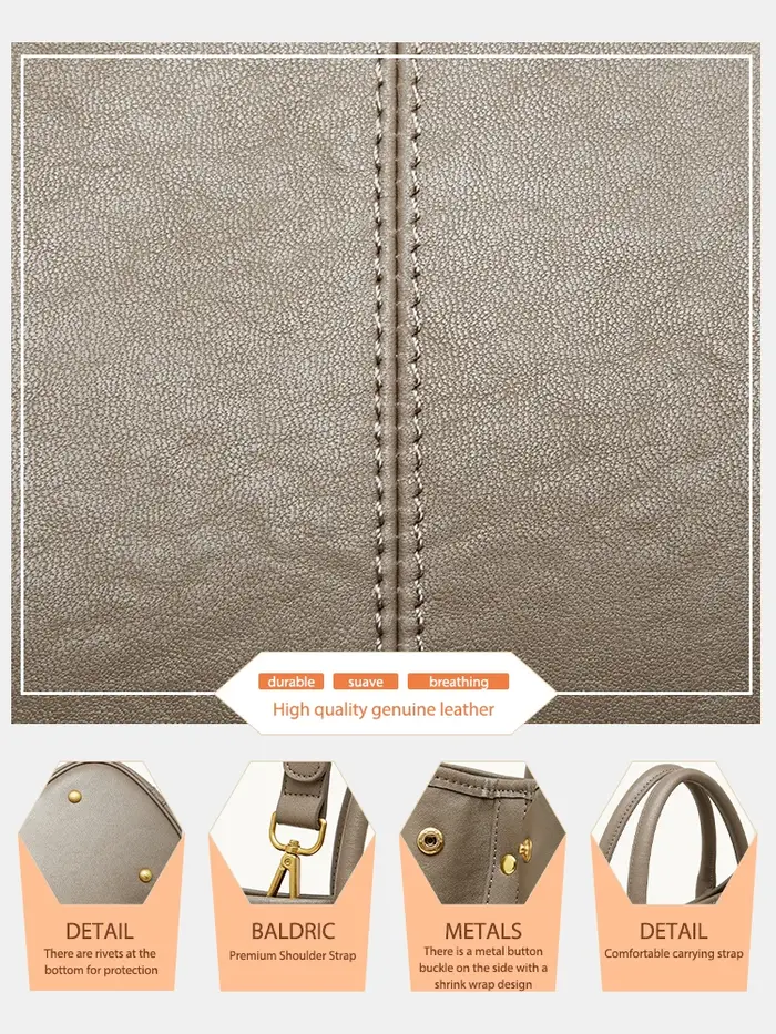 Sac Zency Femme 2026 en Cuir Naturel Grande Capacité, Sac à Main Noble, Sac Bandoulière Designer, Sa