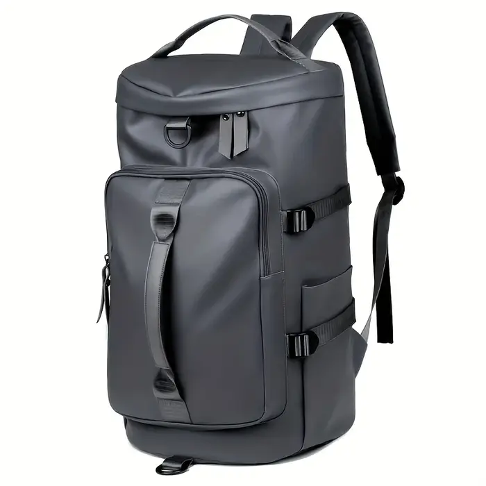 Sac à dos convertible en cuir PU imperméable, sac de voyage minimaliste multifonctionnel avec plusie