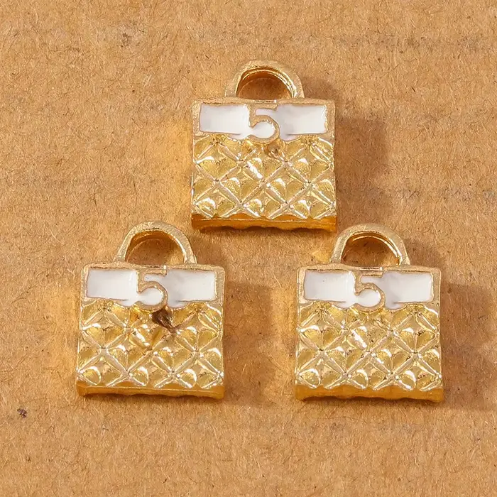 Breloques de sac à main en cristal faites à la main, design de marque de luxe, collier Pmotfor, boucles d'oreilles, bracelet à bricoler soi-même, bijoux, accessoires exécutifs, 10 pièces