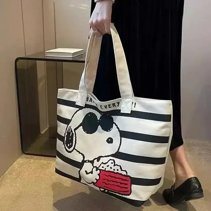 Sac fourre-tout en toile grande capacité