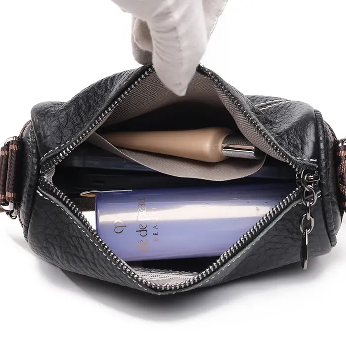 Sac à bandoulière en cuir véritable pour femme