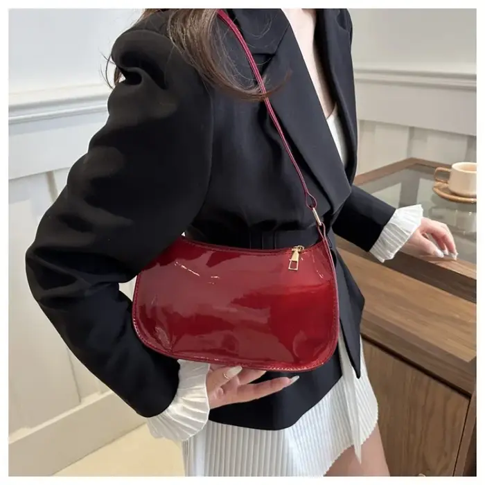 Sac à bandoulière de couleur unie pour femmes