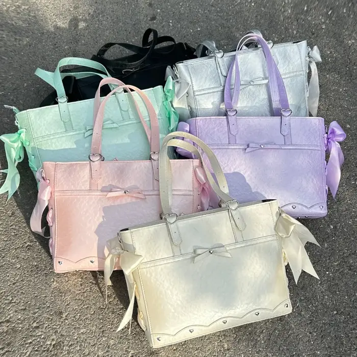 Bandage Bow épaule Ita Sac haute capacité Sac Femme utilisation quotidienne Bolso sacs originaux