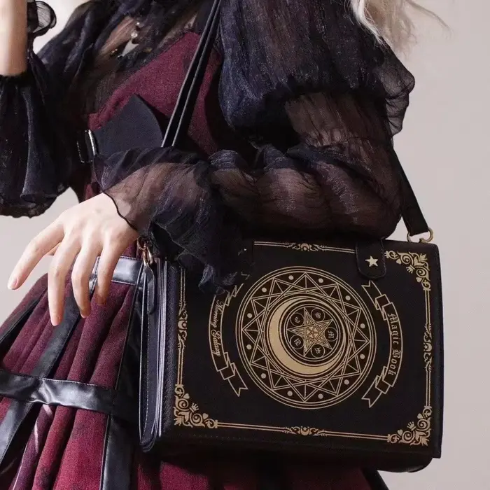 Lune livre magique Lolita sac étudiants diagonale croix Double sacs à bandoulière fille sac à dos en