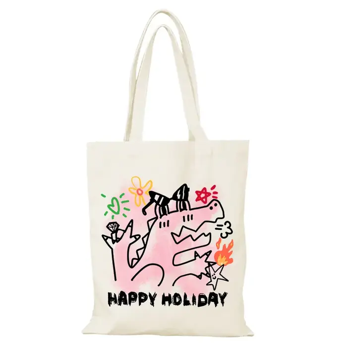 Sac personnalisé mignon sac fourre-tout en toile loisirs dessin animé dame sacs nouveaux