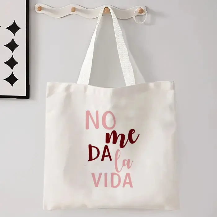 Femmes espagnoles sac à bandoulière graphique Harajuku Shopper sacs grande capacité toile fourre-tout sac à main sans