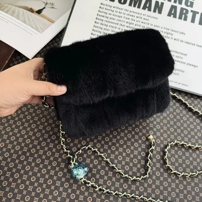 Ms.Minshu-Fur sacs à bandoulière pour femmes, sacs à main féminins, sac à bandoulière pour téléphone