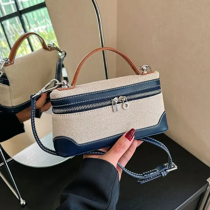 Sac à main en toile patchwork pour femme