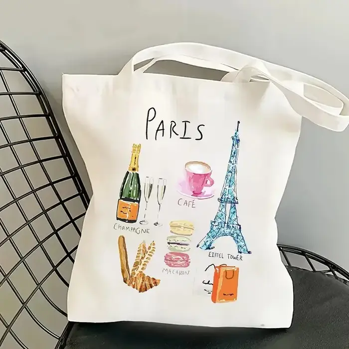 Sac fourre-tout de voyage Paris pour femme, sac à bandoulière avec motif Tour Eiffel, sac de voyage
