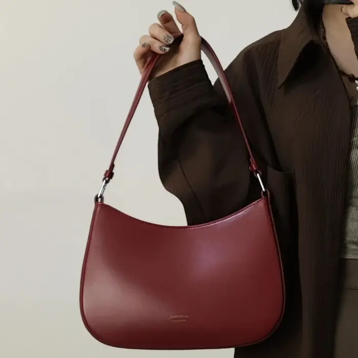 Sac baguette rouge pour femme