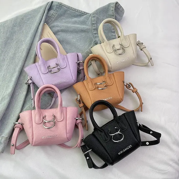 Super Mini Sac à bandoulière pour femmes mode rouge à lèvres pochette Sac seau Sac à Main porte-monnaie violet Pu cuir