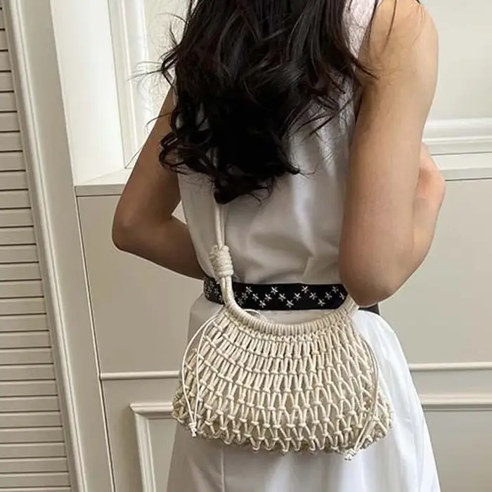 Sac à bandoulière en crochet grande capacité