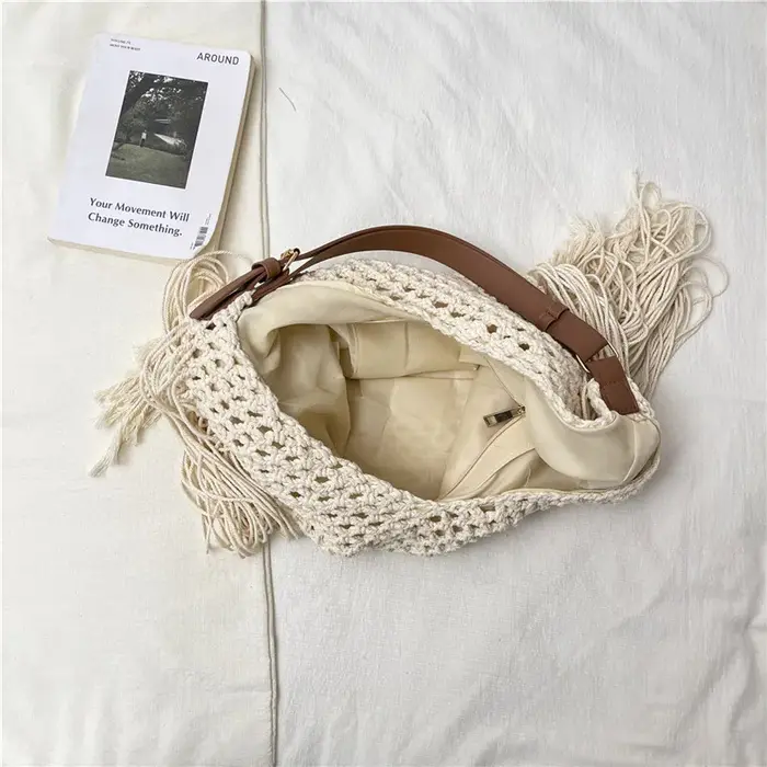 Sac de plage en paille pour femme