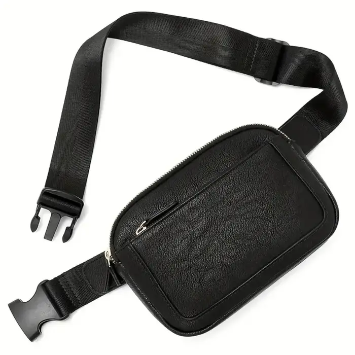 Sac de taille en cuir PU pour femmes et hommes, sac de poitrine à bandoulière à sangle réglable, sac