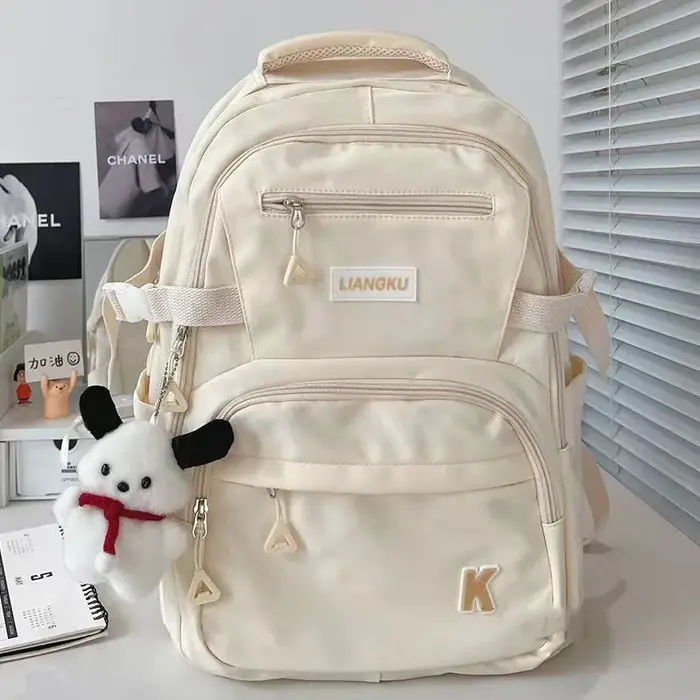 Sac à dos Kawaii grande capacité pour femme, sac pour ordinateur portable, sac à dos pour lycéenne,