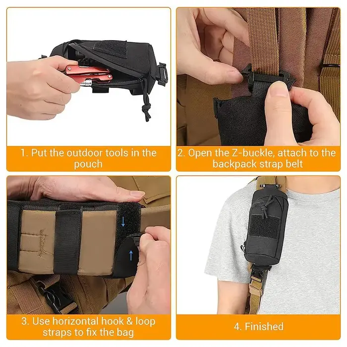 Sac à dos avec sangle, support pour téléphone