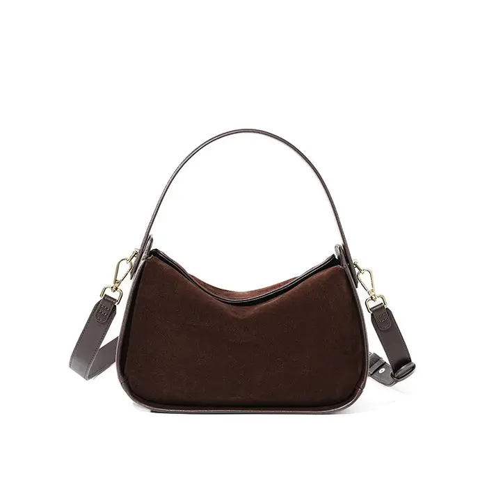 Sac à bandoulière en cuir suédé pour femmes